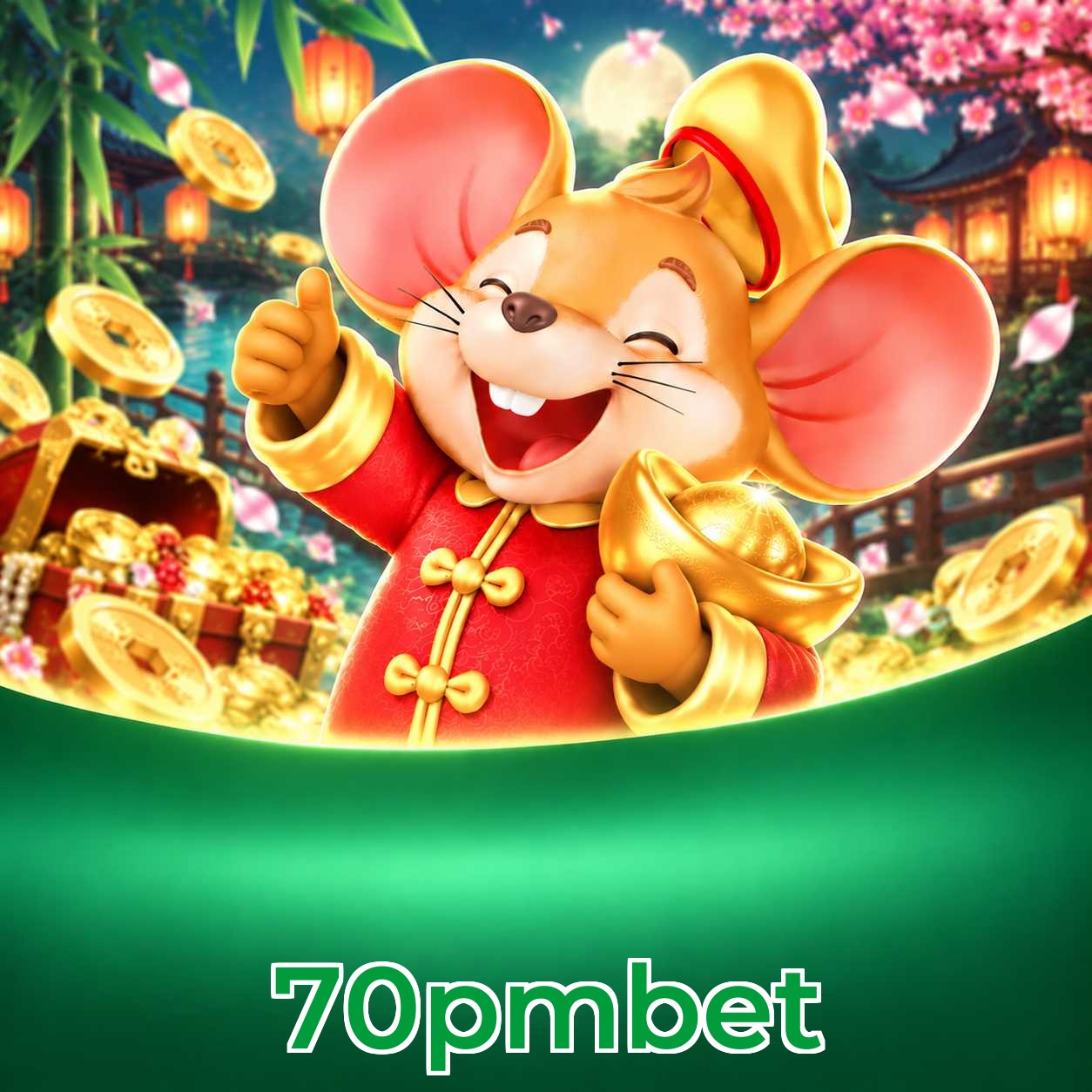 70pmbet Logo - Bônus com Rollover Justo